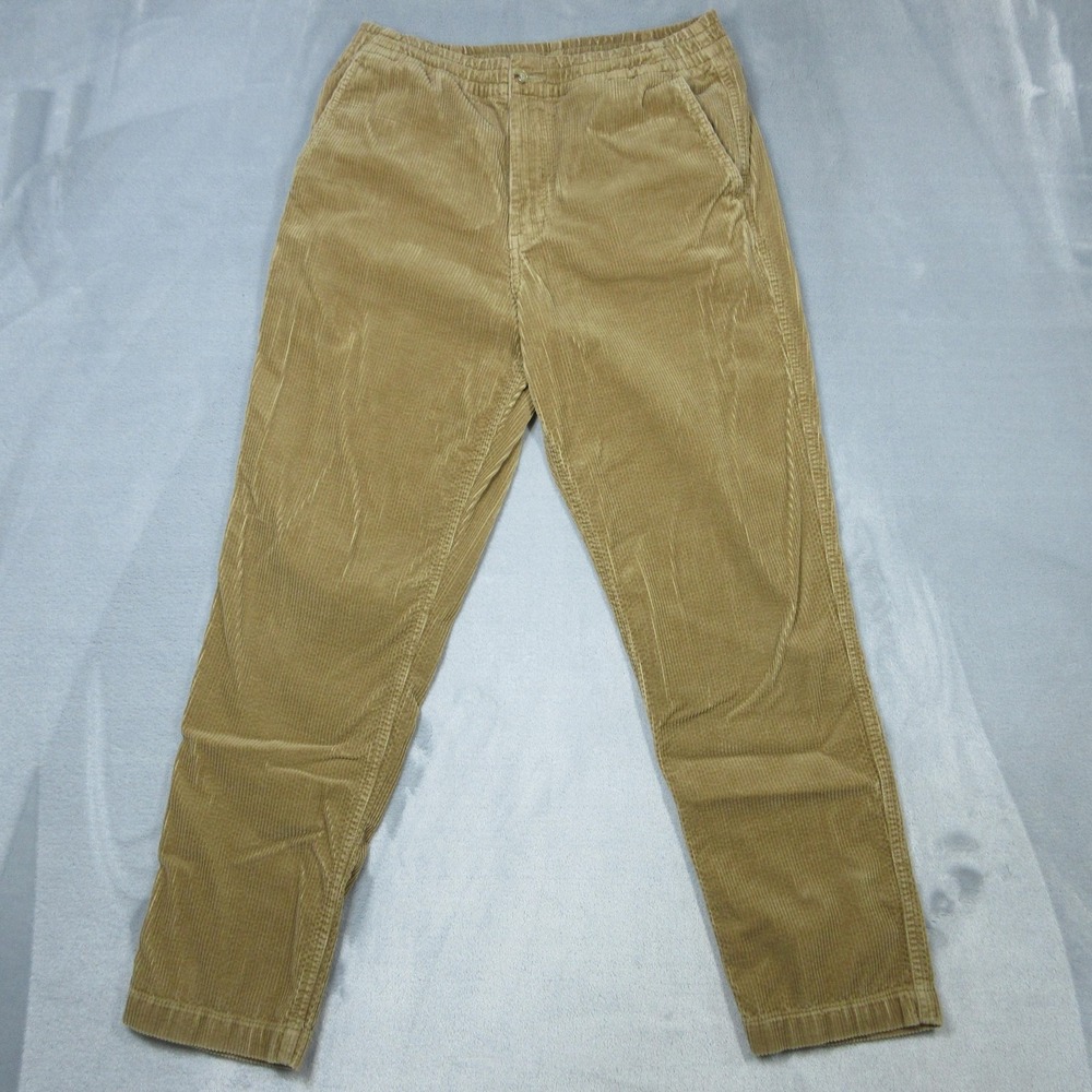 Polo Ralph Lauren Pants Mens Medium Tan Corduroy Classic Fit Drawstring Waist